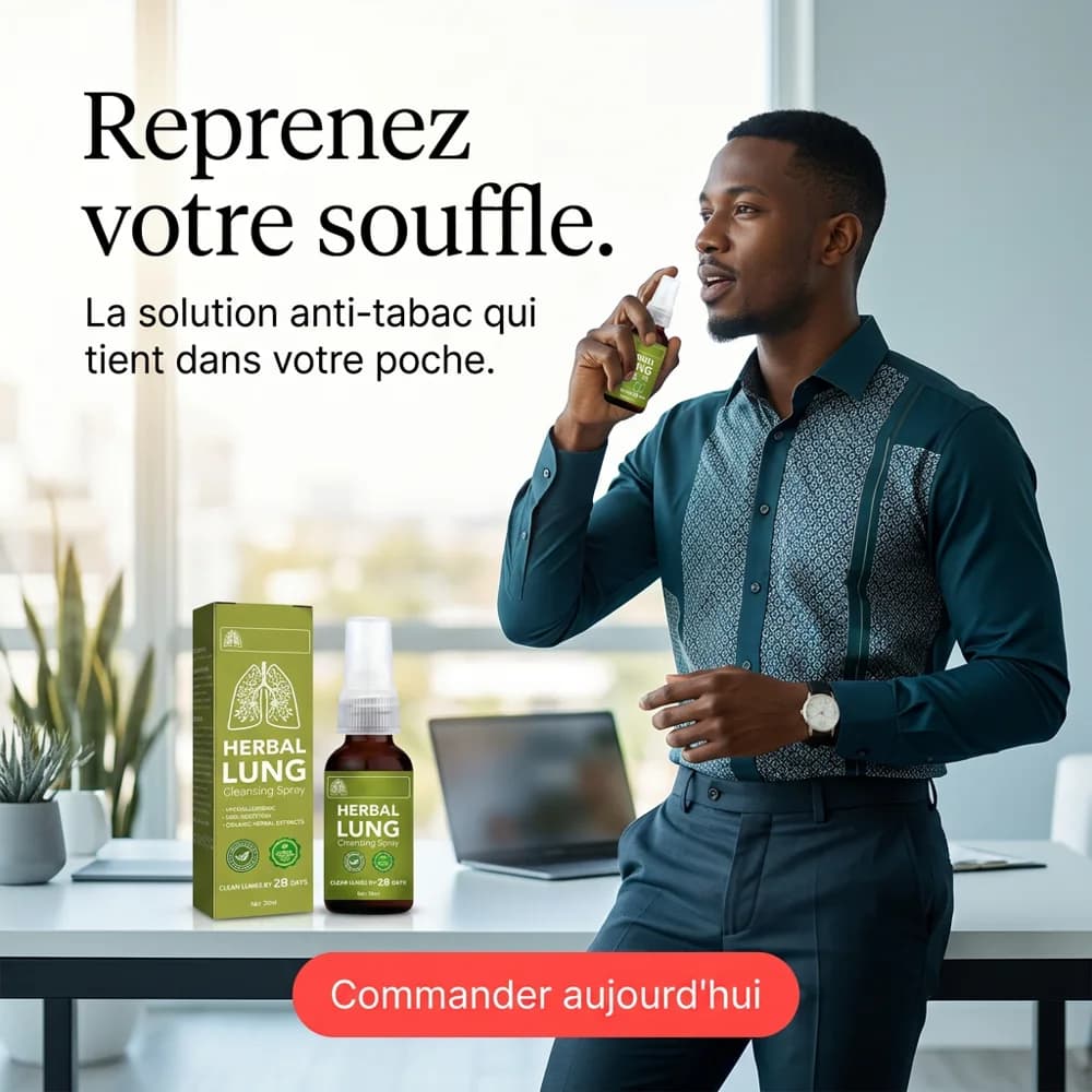 French poster: purelung herbal spray